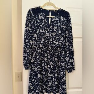 Express navy floral dress EUC size Medium